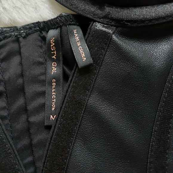 Nasty Gal Leather Bustier Corset Top - Picture 8 of 9